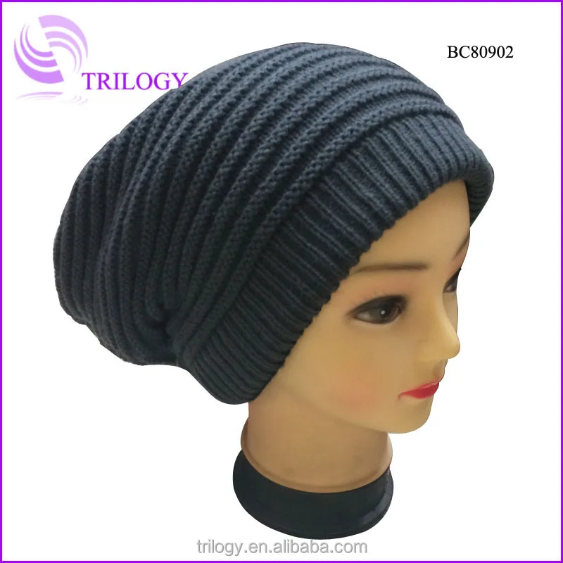 baggy knit hat