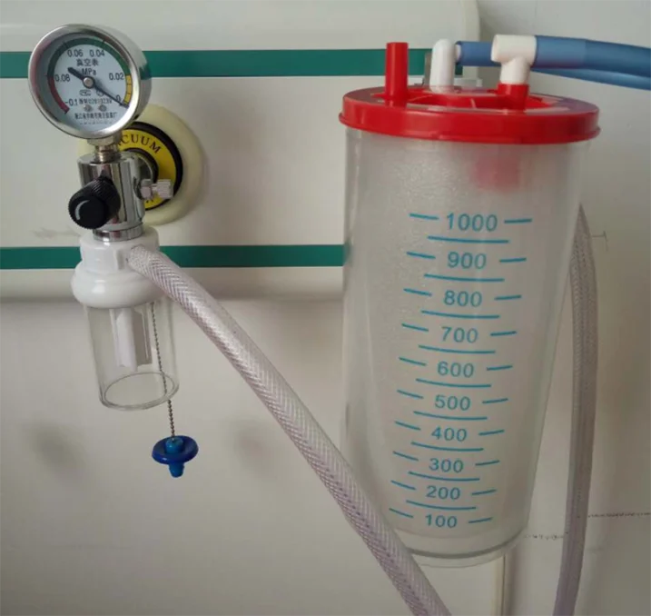 1000ML 1500ML Medical Reusable PC Drainage Suction Bottle