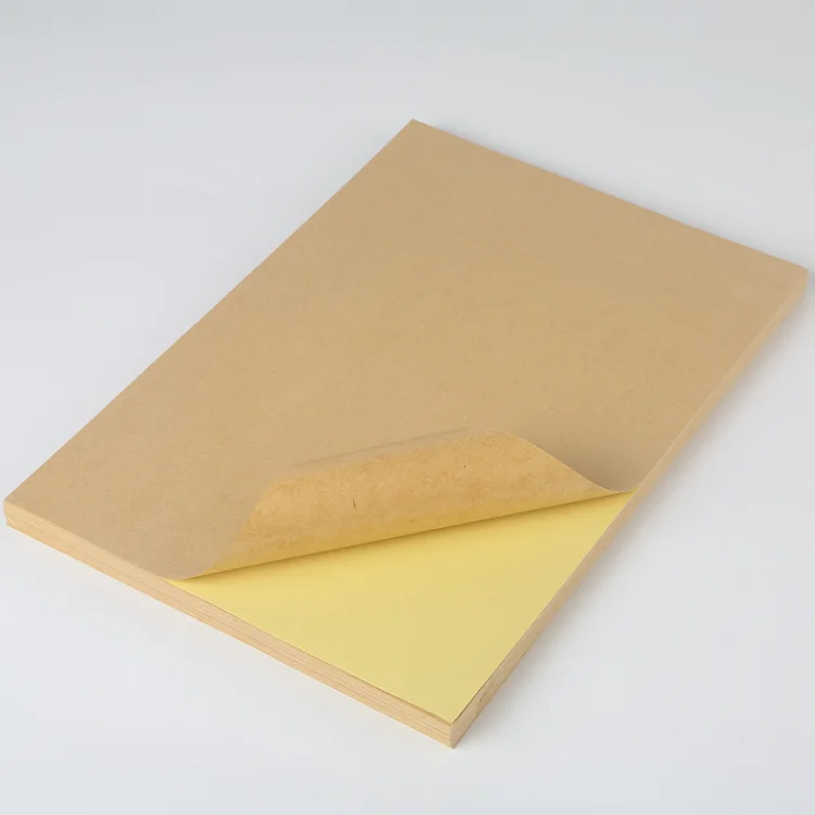 A4 Sheets Blank Self Adhesive Kraft Paper Label Sticker - Buy A4 Paper ...