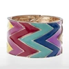2016 fashion jewelry enamel gold bangle with wave pattern