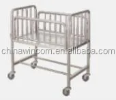3 wheels two with break stainless steel baby crib