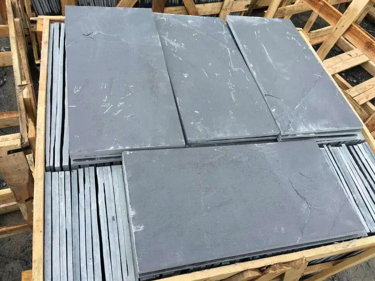 户外黑色石材 30 x 60厘米天然石板铺路