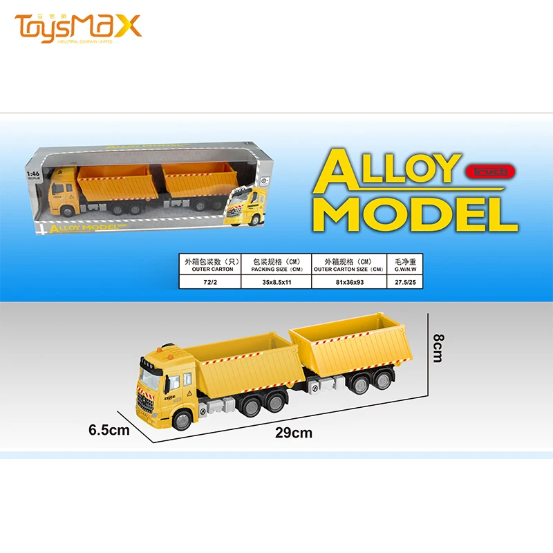 1:46  Europe StylePull Back Alloy Engineering Truck Toys Die Cast Model Truck