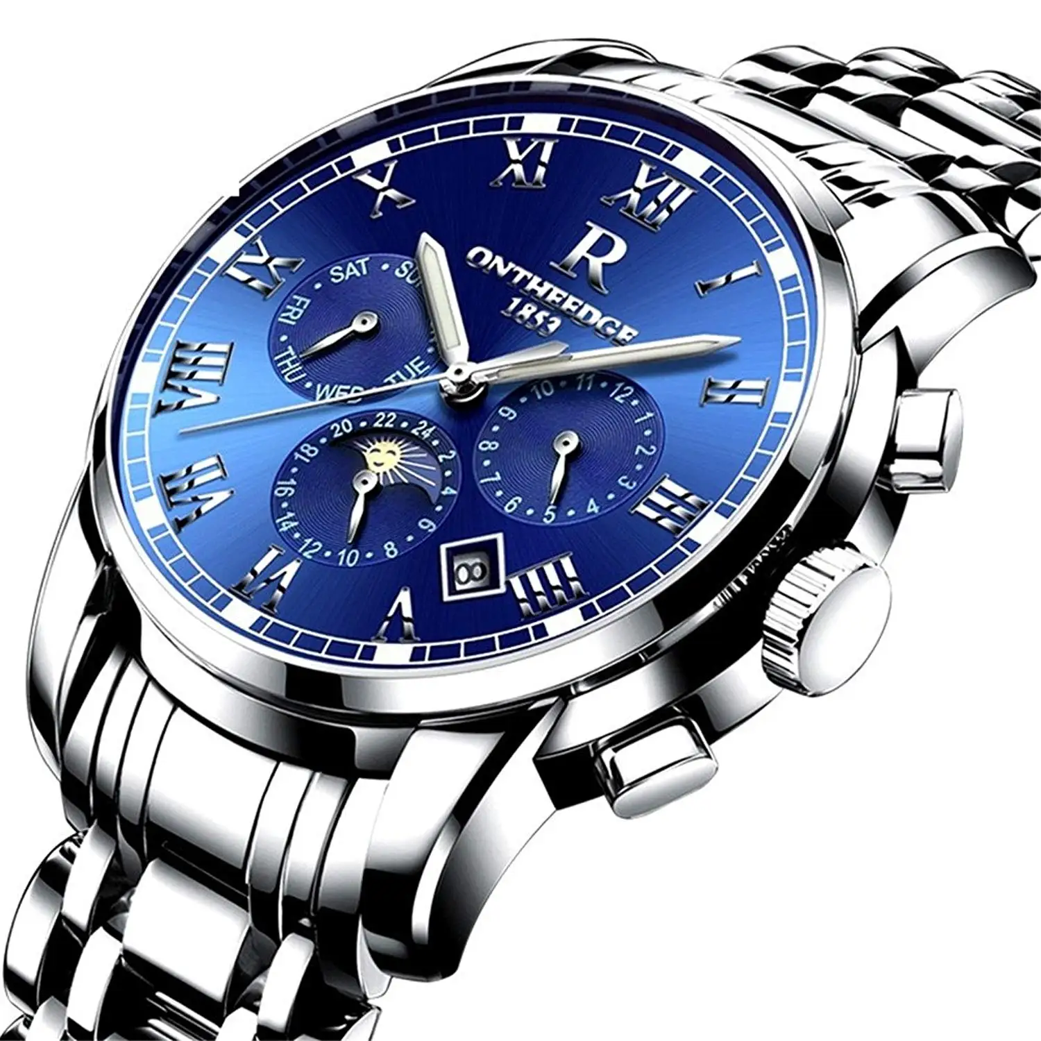 Buy Mens Swiss Automatic Movement Watches Stainless Steel Waterproof 