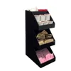 Factory Custom Clear 3 Tier Teacup Teabag Organizer Black Storage Shelf For Candy Coffee Bag Condiment Breakroom Organizer