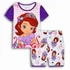 Wholesale 2019 kids cartoon pajamas sets girls pijamas set children cartoon short sleeve sleepwear top + pant