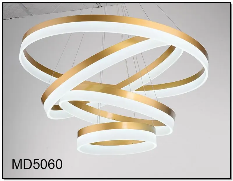 Custommade Led Ring Pendant Decorative Light Fittings For Saloon