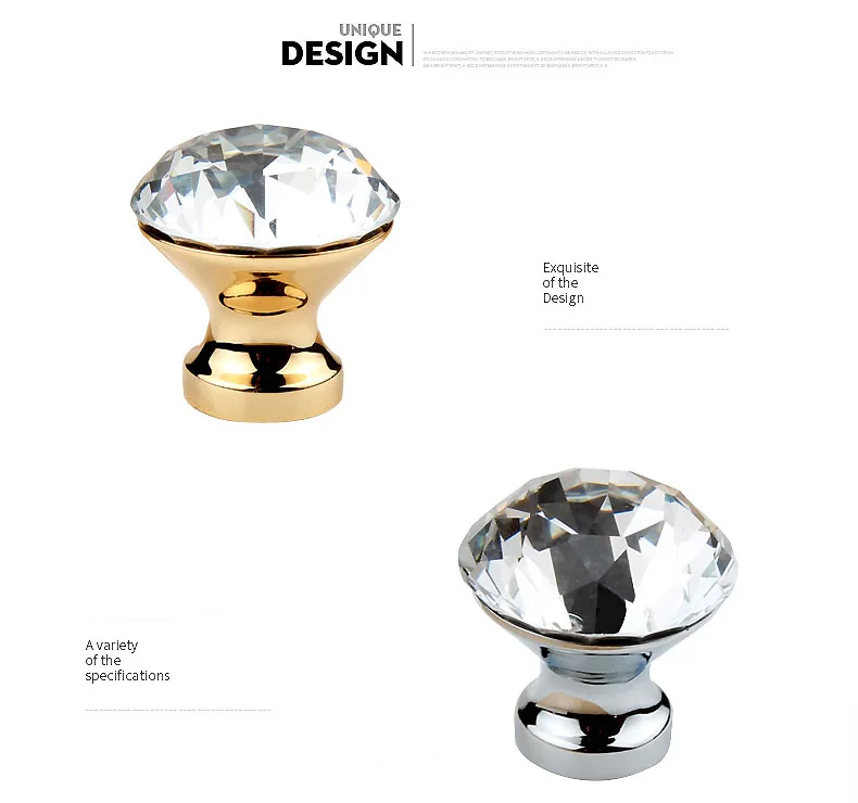 Wholesale Crystal rhinestone furniture cabinet drawer handle And Knobs