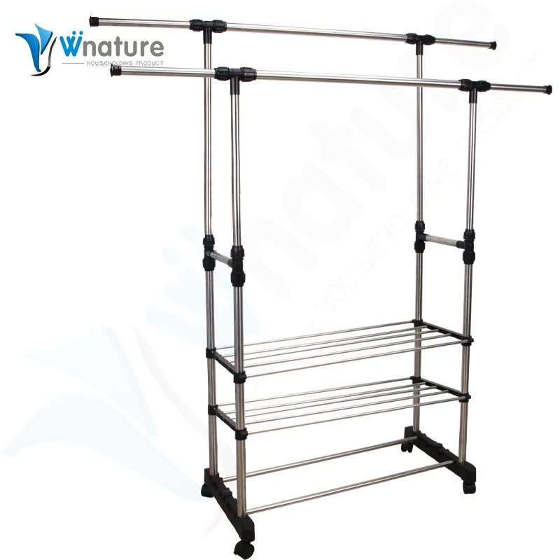 New Design Heavy Loading Collapsible Garment Cloth Hanging Rack For