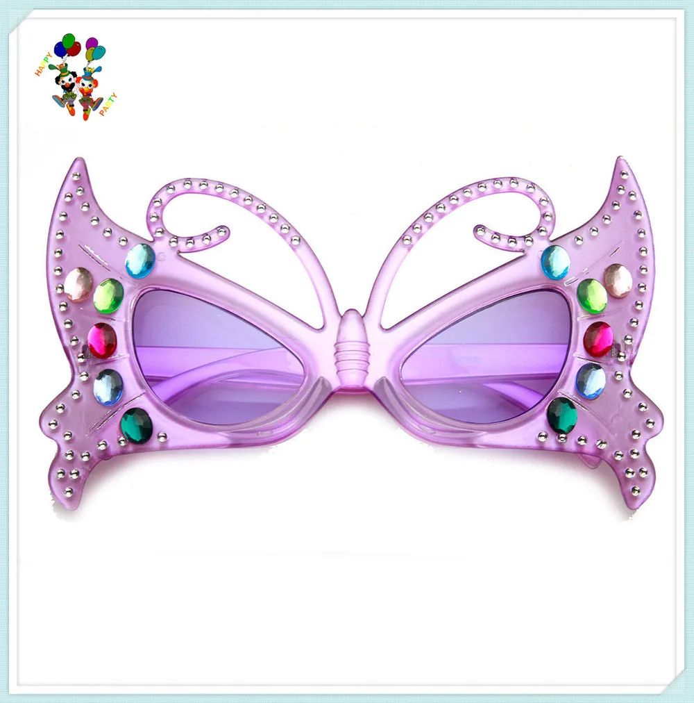 Rhinestone Jeweled Party Novelty Butterfly Shaped Glasses Hpc0619