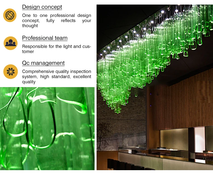 Custom modern Indoor Decorative lobby chandelier pendant lighting