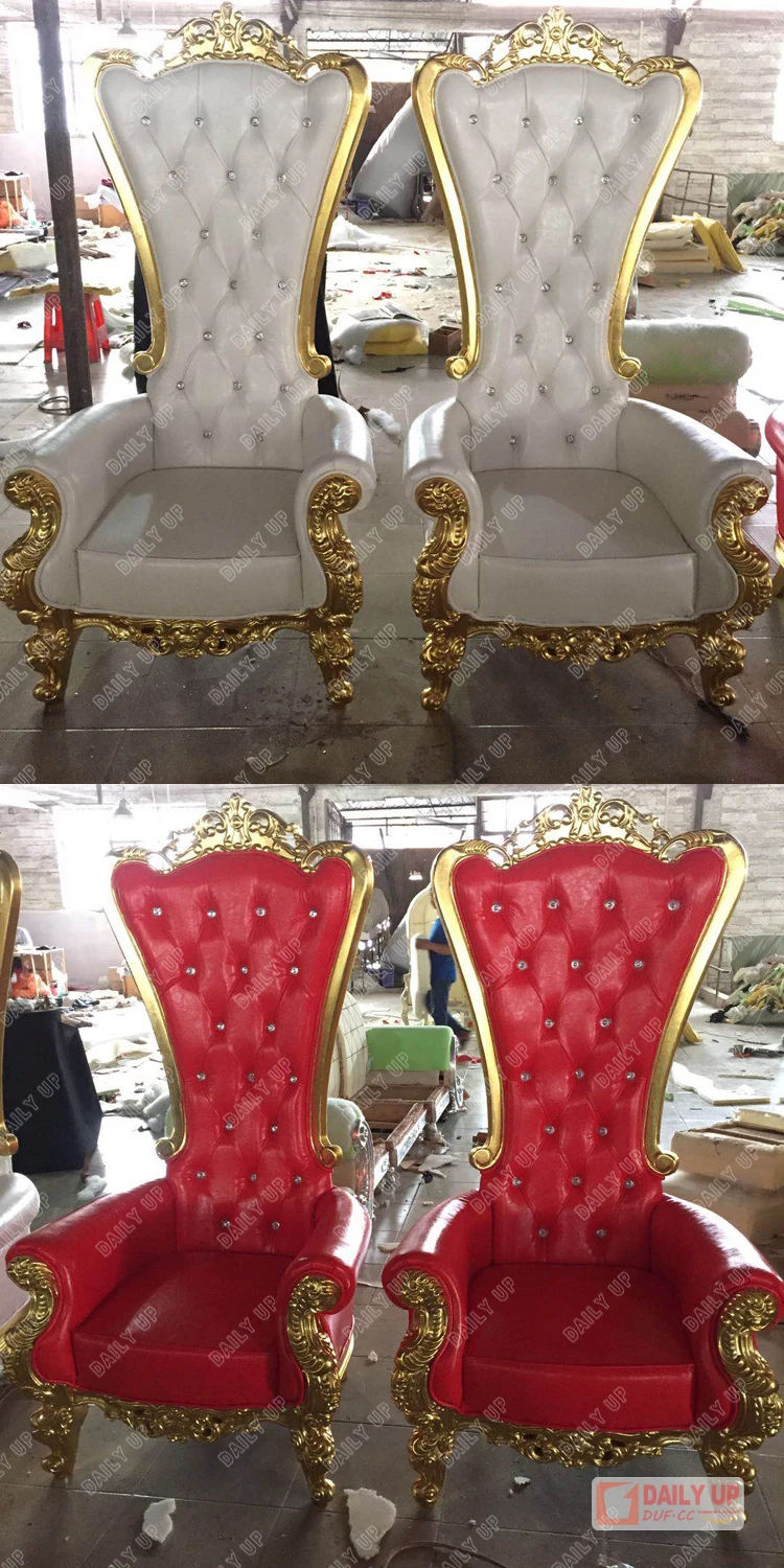 Wholesale Cheap High Back King Throne Chair For Sale Royal Gold Classic