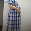 Adaptability print O collar short sleeve maternity long dress clothing