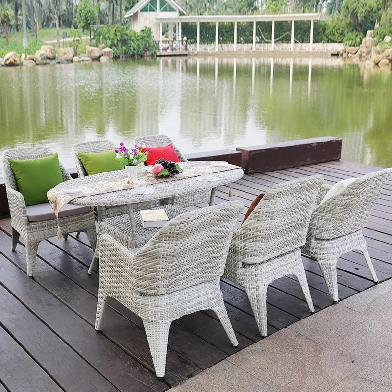 Hotel Garden White Pe Rattan Wicker Dining Chair Outdoor Furniture With Table Buy Rattan