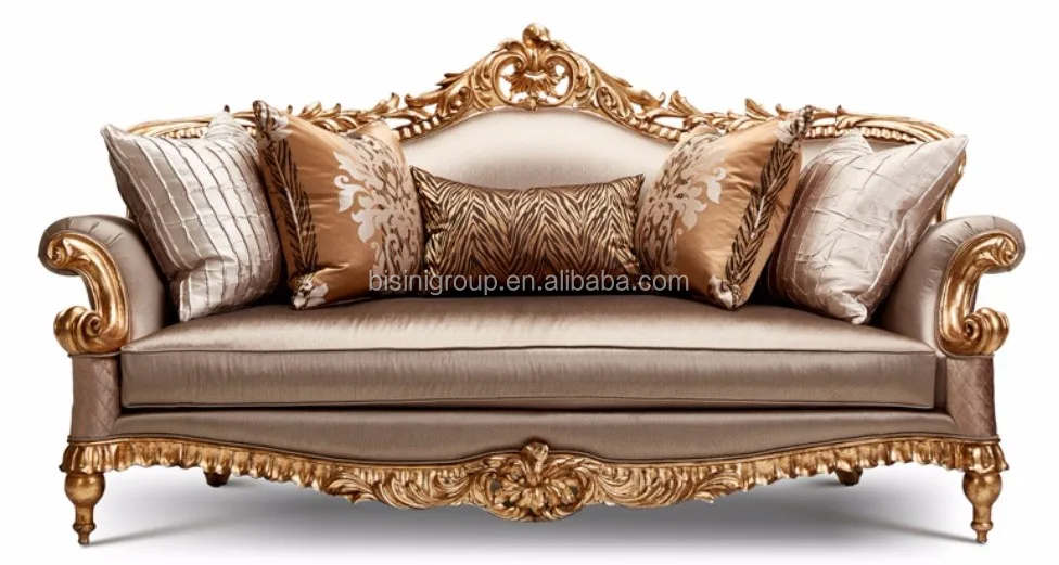 Luxury French Baroque Style Clic Giltwood Carving Loveseat Sofa Golden Solid Wood Settee Bf12 04274c View Bisini