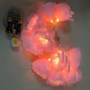 High quality and Competitive Price 10Led Wedding battery operated fabric rose decorative fairy string light with try me function
