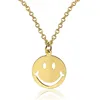 QW022 Korean version of the hundred matching accessories small fresh expression pack necklace cute round smile clavicle chain