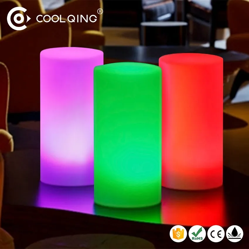 Rgb 16 Color Changing Wedding Decorative Light Led Cylinder Decor Buy