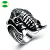 Cheap Animal Stainless Steel Finger Ring Elephant Head Punk Rings