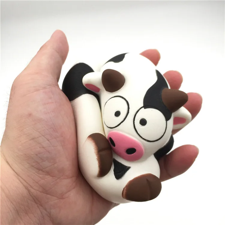 China Factory Supplier High Quality Soft Slow Rising Mini Milk Dairy Cow Keychain Kids Squishy Toys With Good Smell