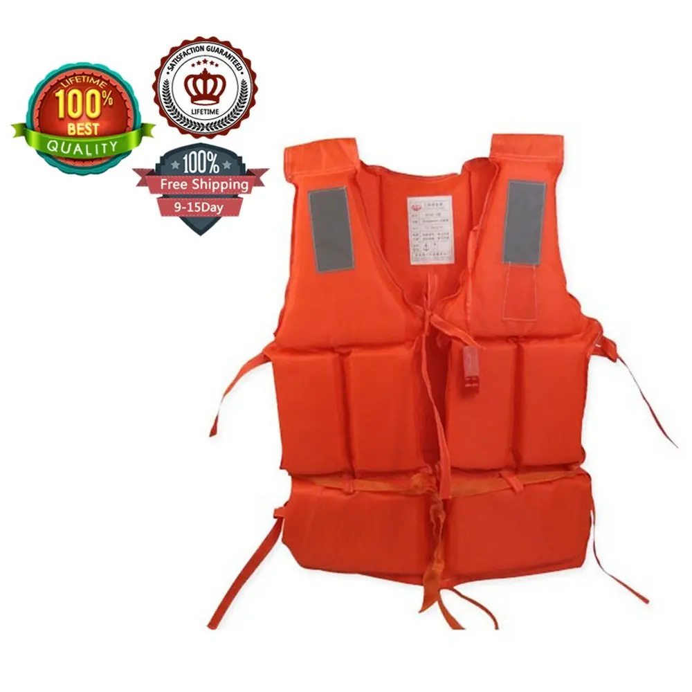 Buy Ezyoutdoor Orange Life Jacket Vest Lightweight Multi-function Foam ...
