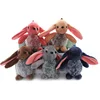 2020 new plush soft rabbit doll stuffed horn bunny toy for kids rabbit keychain