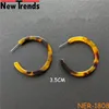 Geometric shape acetie acid jewelry tortoise shell women's circle acetate earring stud