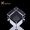 Customized Business Giveaway Crystal Ornament 3D Glass Cube Laser Engraving For Gift