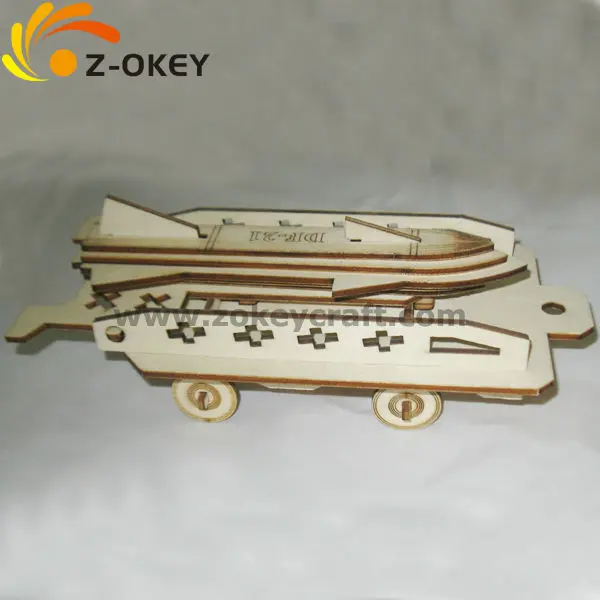 Z3D1215 3D tank plywood model for decorations