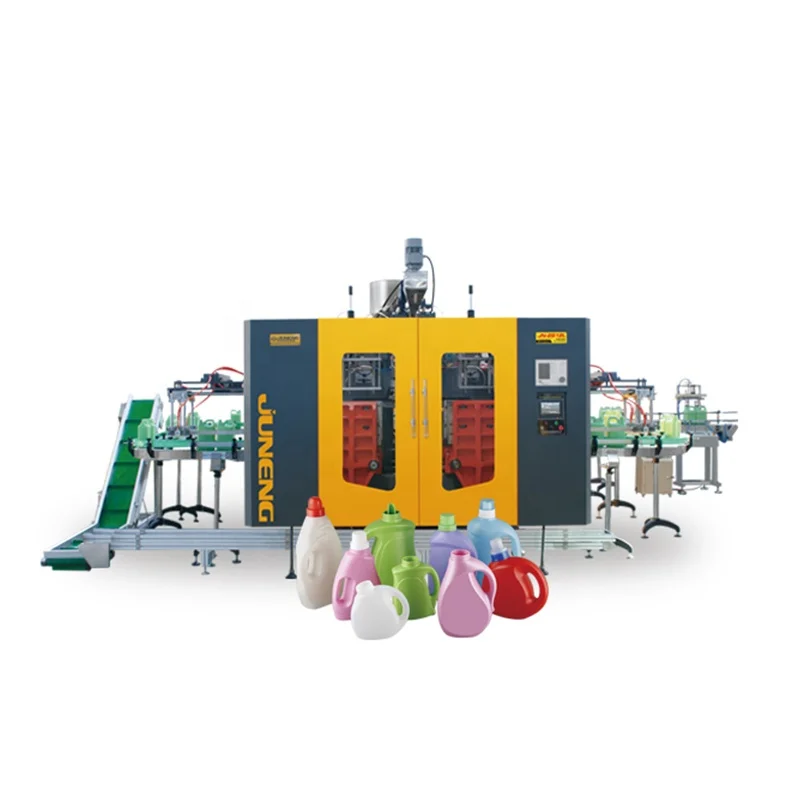 
70U plastic lotion bottle extrusion blow molding machine automatic labeling 