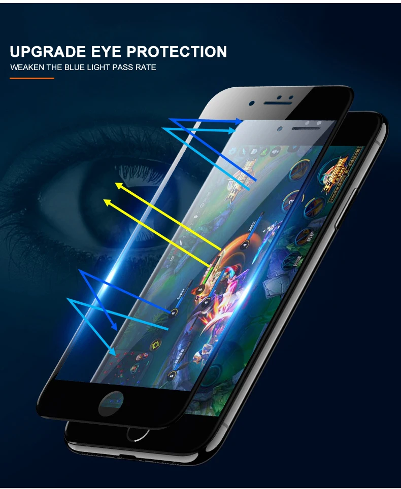 手机配件全封面钢化玻璃 5d iphone x/8 plus 屏幕保护膜