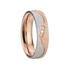 Latest Fashion Fortunately Rose Gold Women Men cz Emery Stainless Steel Ring Jewelry Wedding Band Ring Valentine Gift