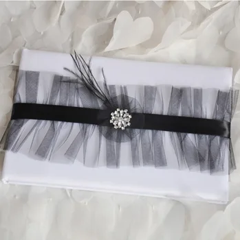 Vintage Feather Tulle Wedding Ring Pillow And Flower Basket