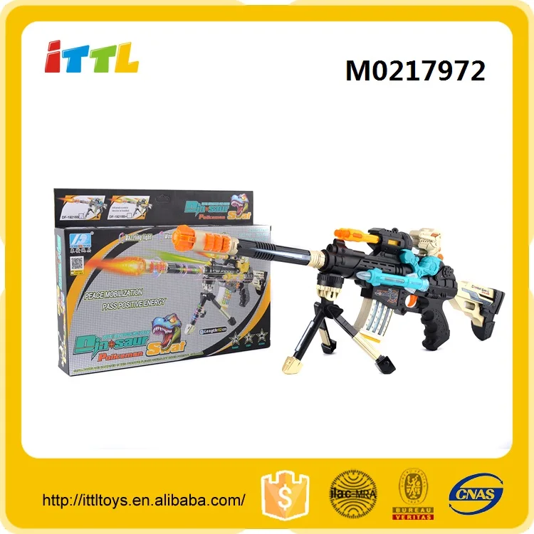 Promotional Plastic Electronic Toy Gun With Sound And Light Battery