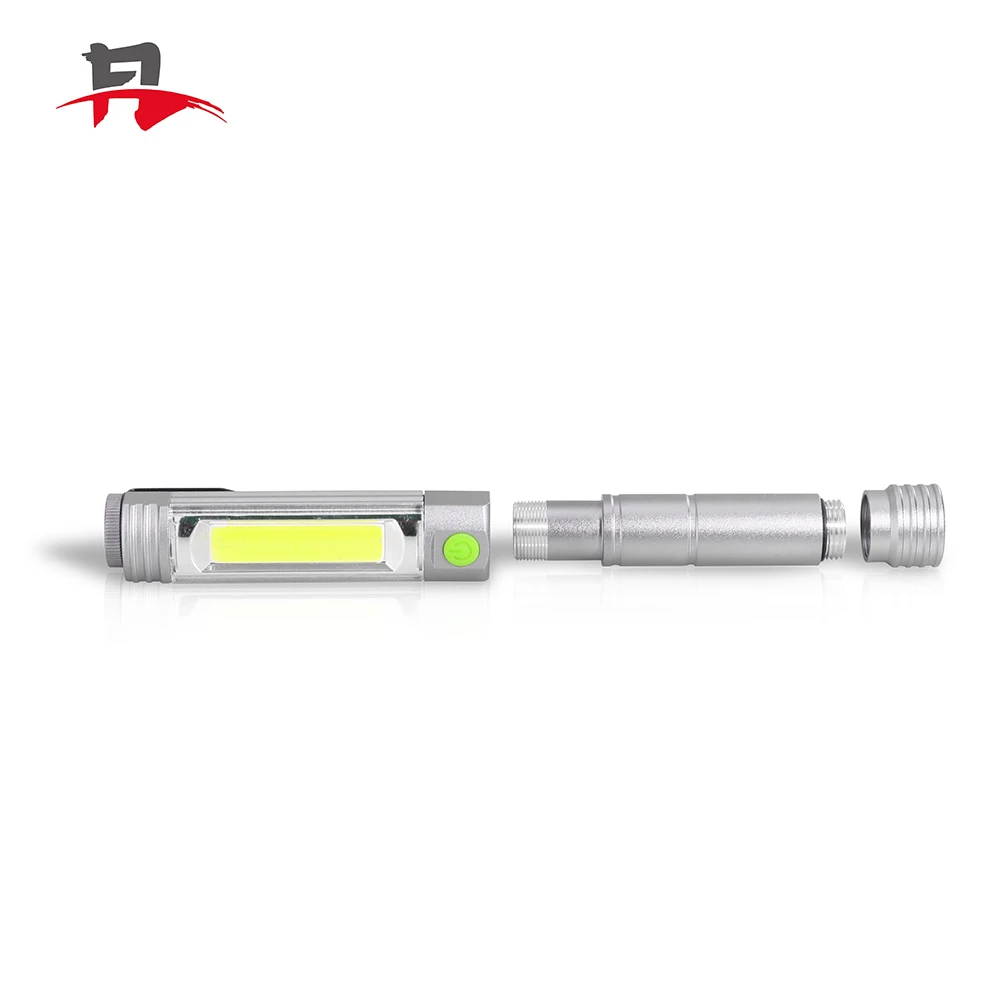 COB LED Pen Light Inspection Lamp Pocket Work Torch Magnetic Decor W5T8
