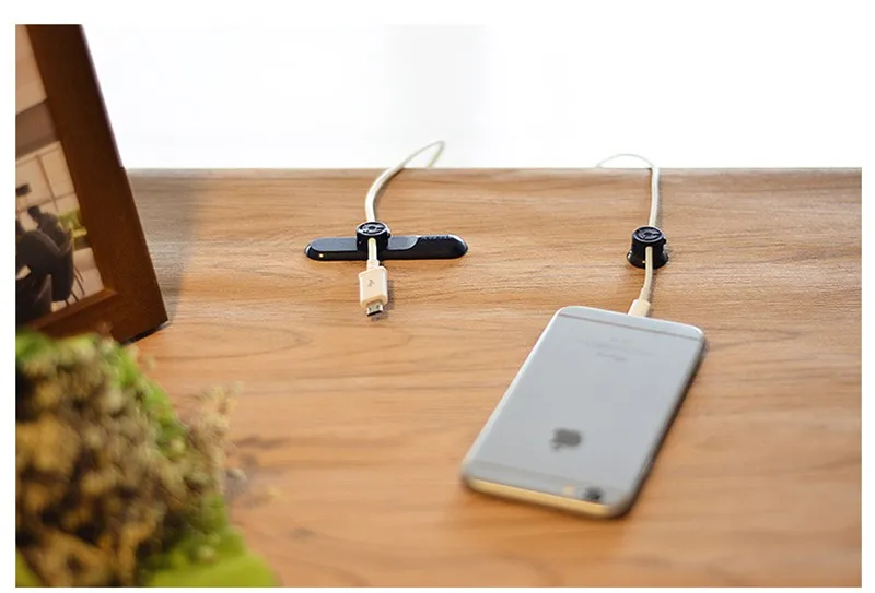 Desktop Usb Cable Wired Organizer Charger Cable Cord Holder