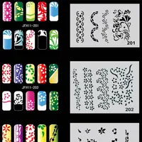 Nail Art Design Stencil Suppliers And Aliexpress Ophir 200 Designs Airbrush Nail Art Stencil 20 Template Sheets Kit Air Brush Paint Fashion Stickers Nails Tools Jfh11 From