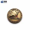 Custom vintage golden coins eagle medallion wholesale