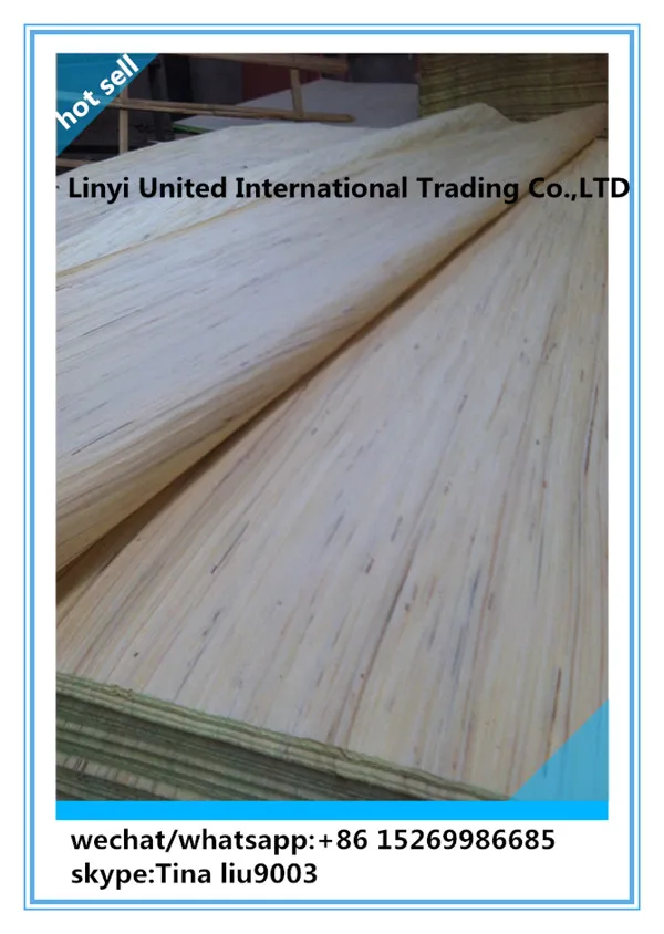 recon poplar wood veneer/skateboard wood veneer/balsa wood veneer