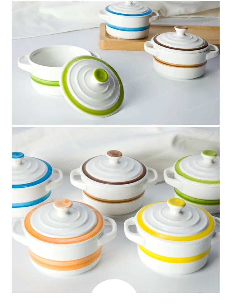 5.5"guangzhou ceramic dinner set for hotel with handle and cover
