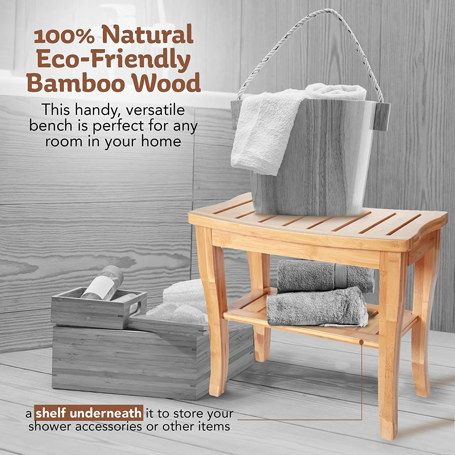 Wood Shower Seat Bamboo Wooden Teak Shower Bench Bath Stool Buy