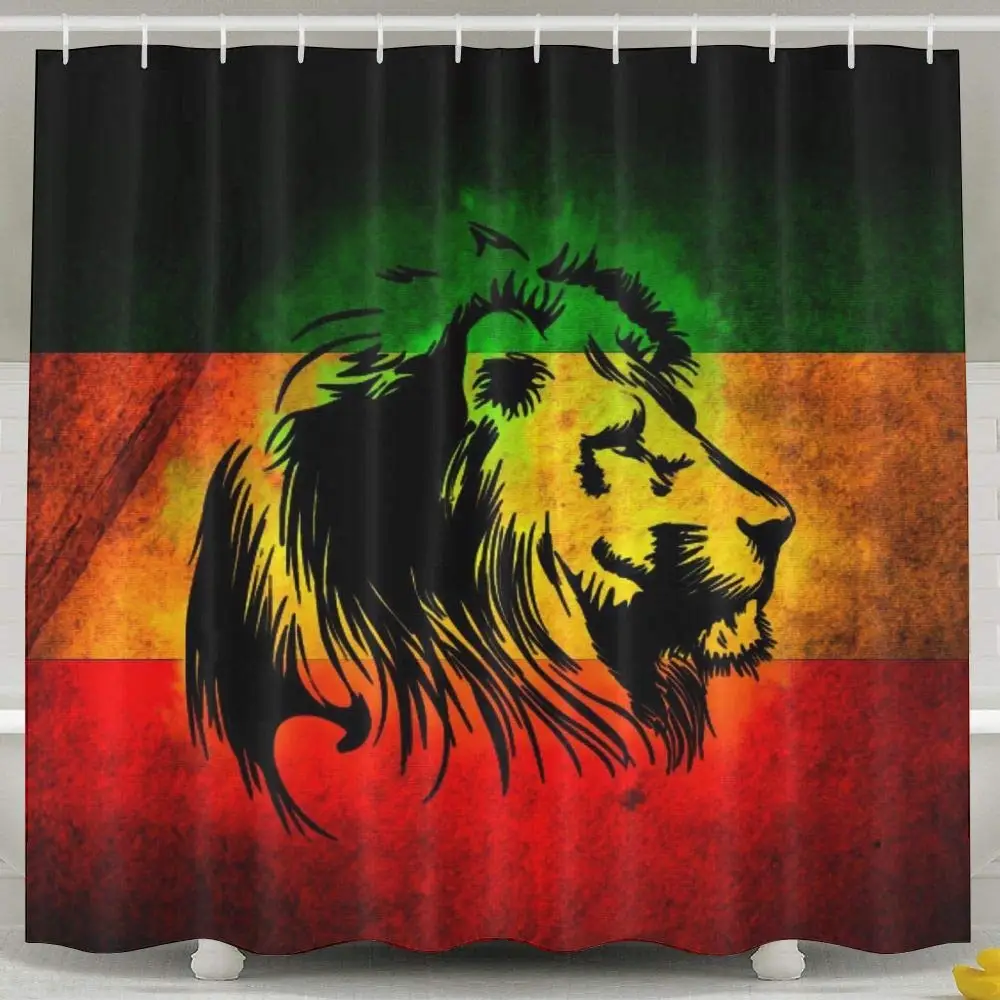 Buy Rasta Lion And Crown Shower Curtain Fabric Bathroom Shower Curtain Set 72x60 Inch In Cheap Price On Alibaba Com