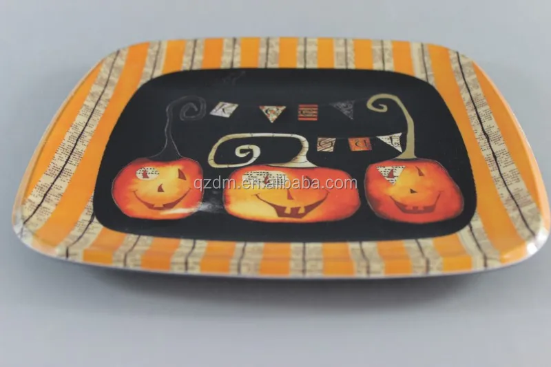 Own Designs Melamine Hallowmas Plate for Pumpkin Print