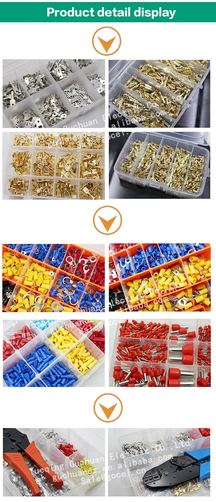 605pcs All Size Ring Terminal Assortment,Insulated Crimp Ring Terminal
