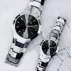 Simple fashion trend Business man watch Large dial three pin waterproof steel belt Watch