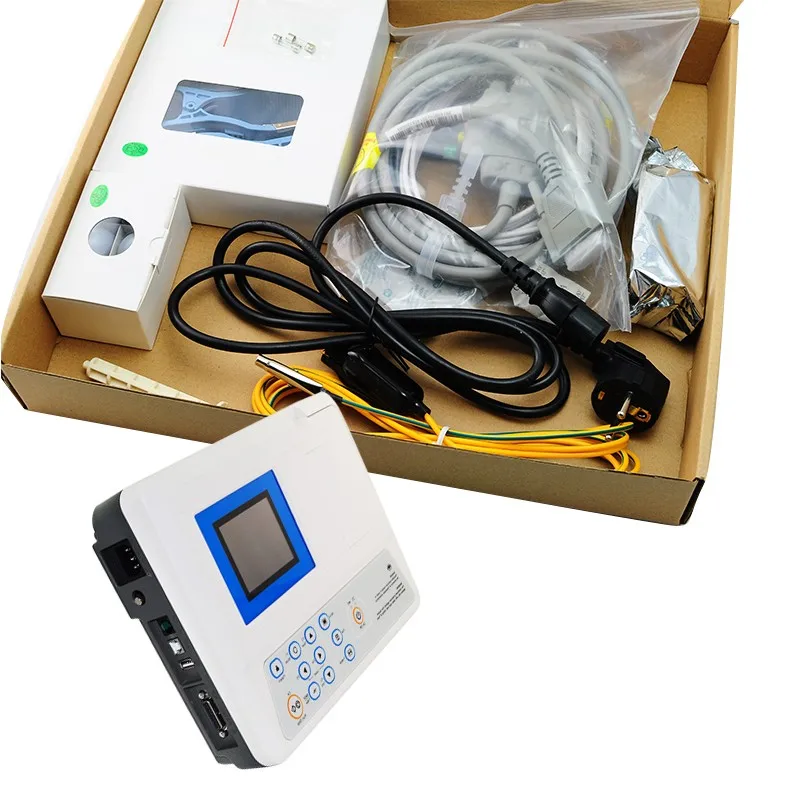 Best quality Portable Digital 3 Channel Electrocardiograph ECG Machinefor medical use
