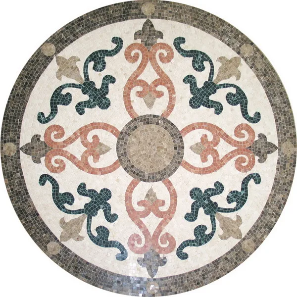 Marble mosaic tile,medallion floor patterns Flower pattern marble mosaic floor medallion, Mosaic table patterns KS-R3003
