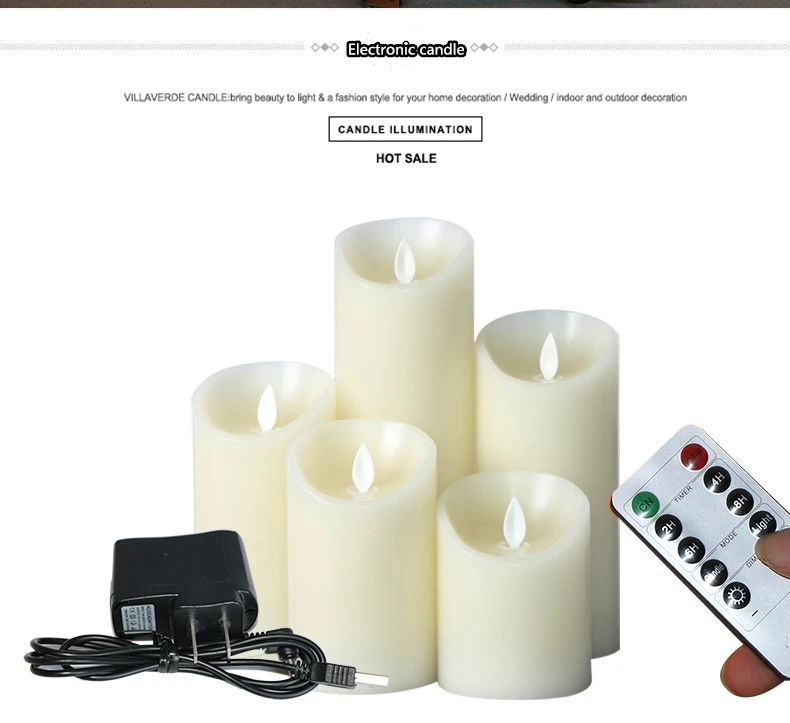 10 Key Remote Control Usb Charging Led Electronic Simulation Candle
