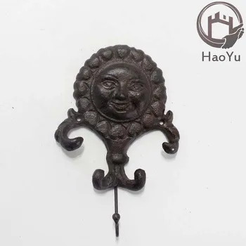 Cast Iron Sun Face Shaped Decorative Hooks For Garden Decoration Cast Iron Sun Face Shaped Decorative Hooks For Garden Decoration