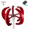 400W 24V Wind Turbine Generator Red Lantern Vertical Wind Generator 5 Leaves Wind Turbine Kit with Controller